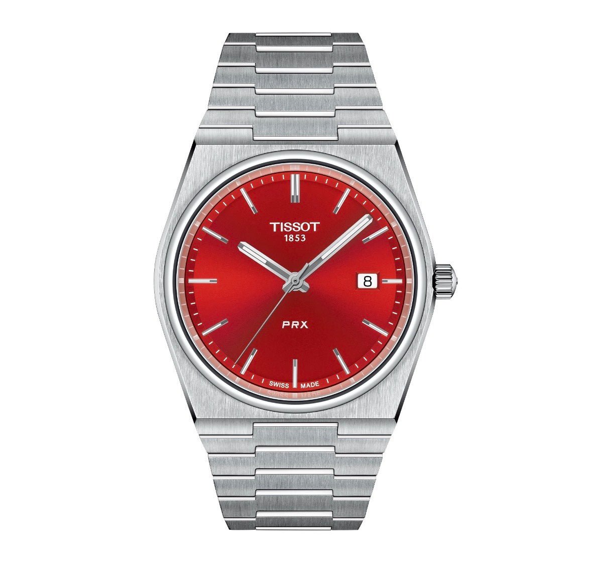 Tissot PRX 40mm Red Dial Stainless Steel Quartz Watch – T137.410.11.421.00 - TIMEWORTH UKTIMEWORTH UK