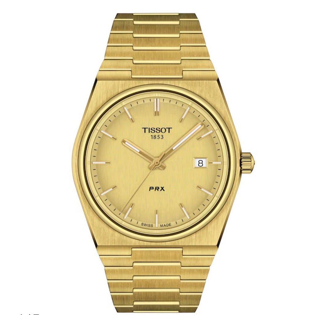 Tissot PRX 40mm T137.410.33.021.00 Men's Gold Tone Watch - TIMEWORTH UKTISSOT