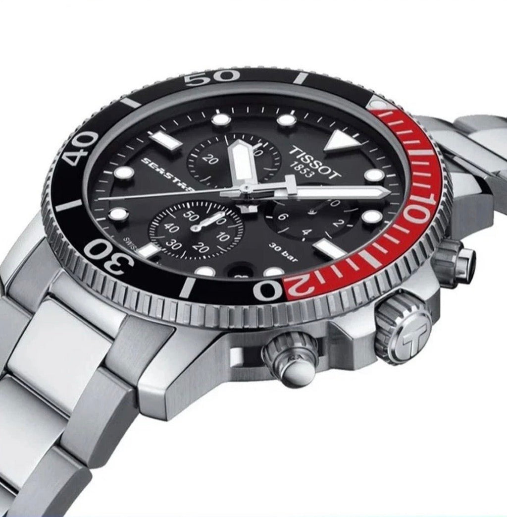 TISSOT Seastar 1000 T120.417.11.051.01 Two Tone Black Dial Chrono Mens Watch - TIMEWORTH UKTISSOT
