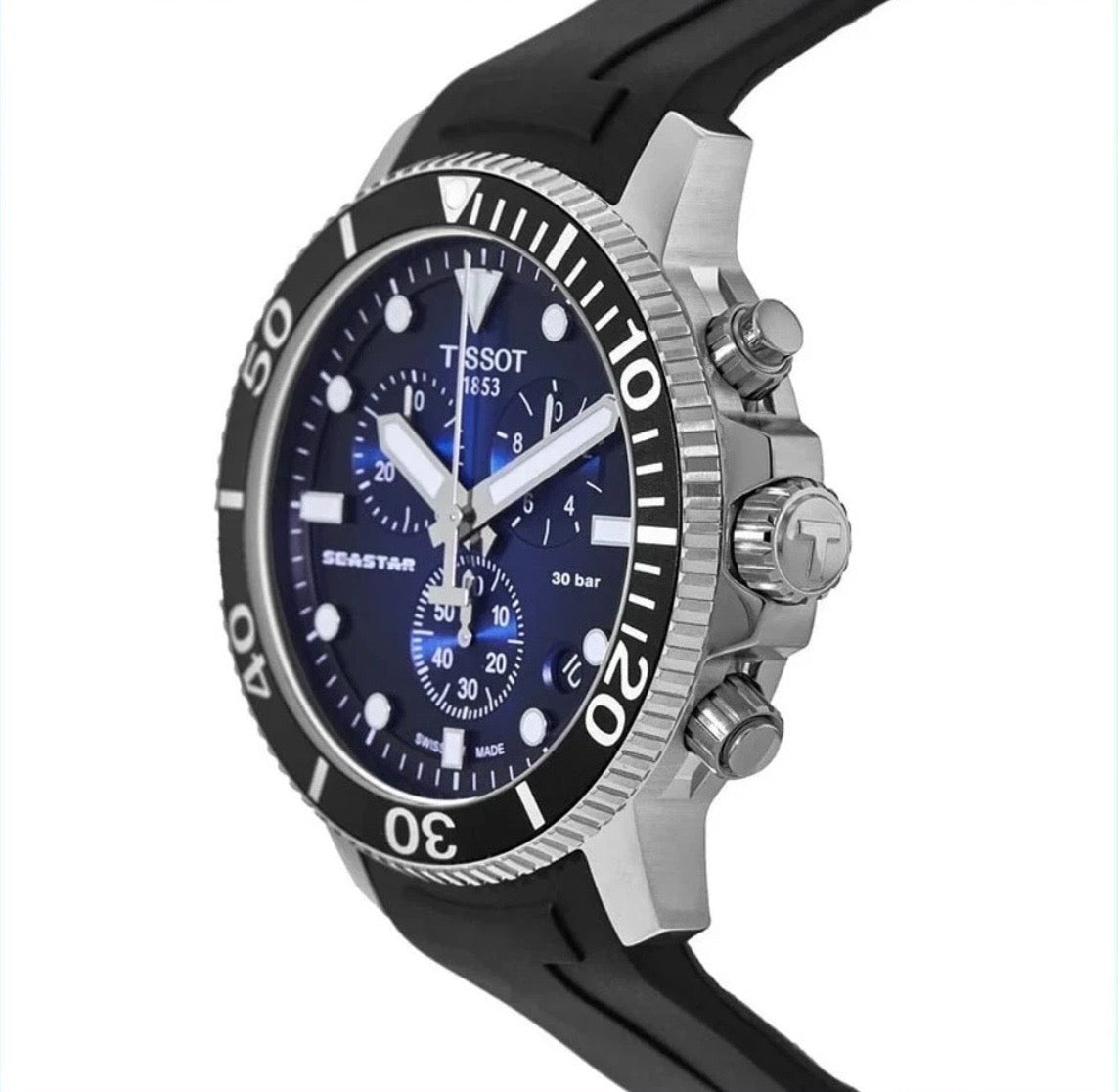 TISSOT T-Sport Seastar 1000 T120.417.17.041.00 Chronograph Blue Dial Mens Watch - TIMEWORTH UKTISSOT