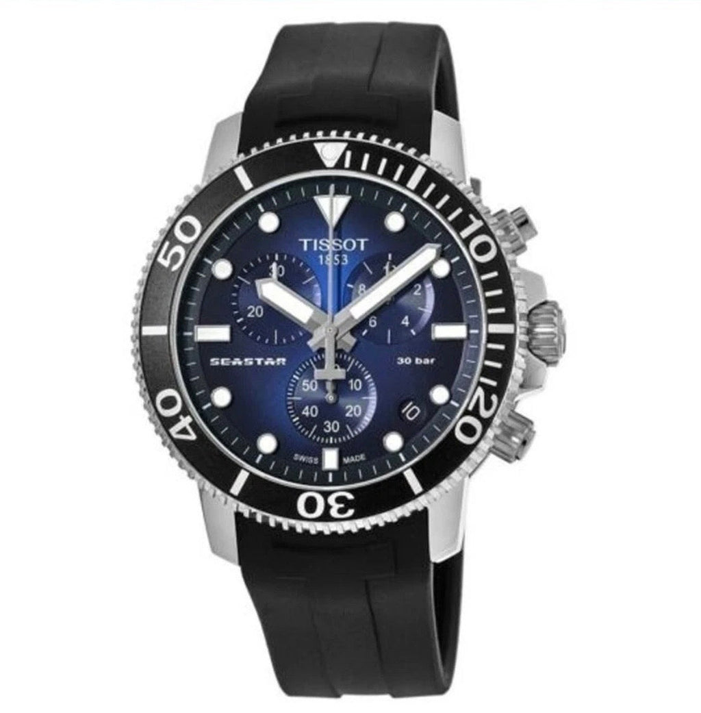TISSOT T-Sport Seastar 1000 T120.417.17.041.00 Chronograph Blue Dial Mens Watch - TIMEWORTH UKTISSOT
