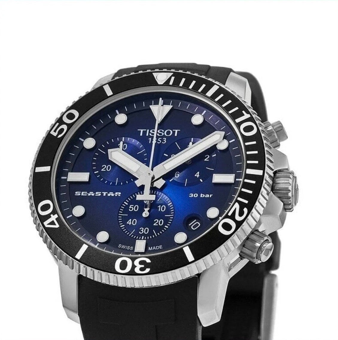 TISSOT T-Sport Seastar 1000 T120.417.17.041.00 Chronograph Blue Dial Mens Watch - TIMEWORTH UKTISSOT