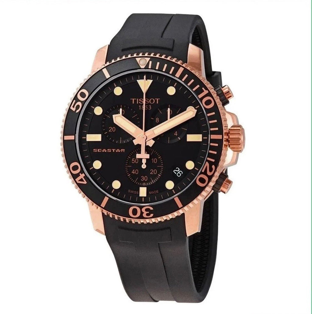 TISSOT T-Sport Seastar 1000 T120.417.37.051.00 Chronograph Black Dial Mens Watch - TIMEWORTH UKTISSOT